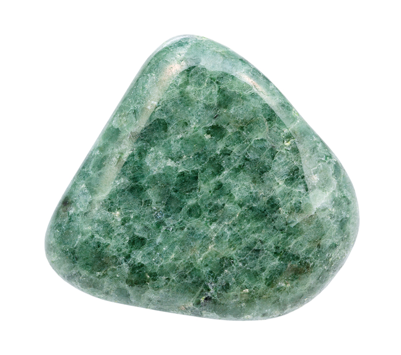 Pedra preciosa de Jadeíte polida (jade verde)