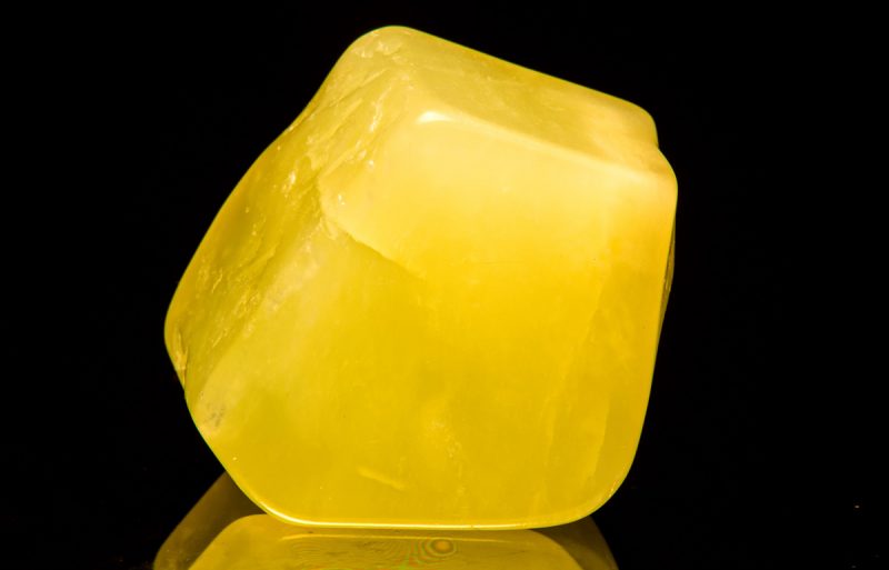 Pedra preciosa de jade amarelo