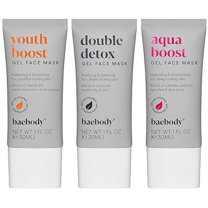 Os 10 melhores produtos de beleza sustentáveis Trio de máscaras faciais Baebody Skincare